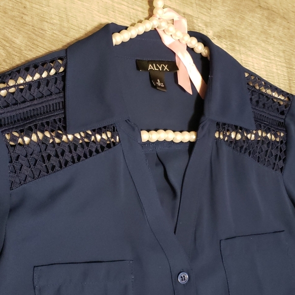Alyx Blue Button-down Top Shirt - Picture 2 of 3